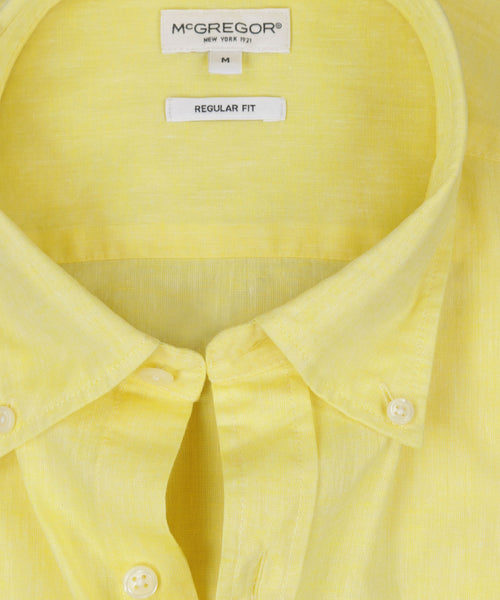 Overhemd Katoen Linnen | Light Yellow