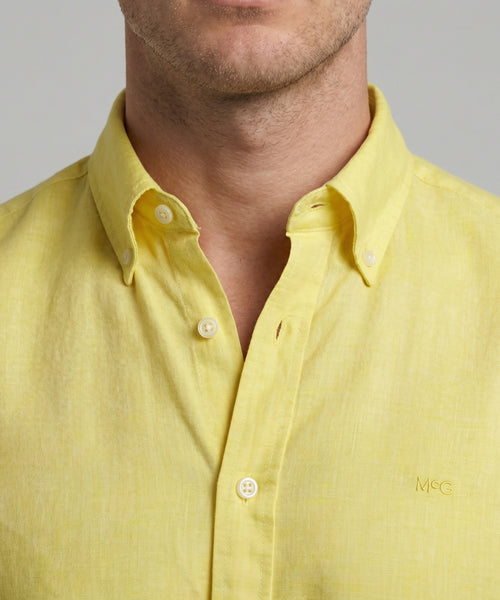 Overhemd Katoen Linnen | Light Yellow