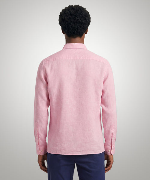 Overhemd Katoen Linnen | Pink