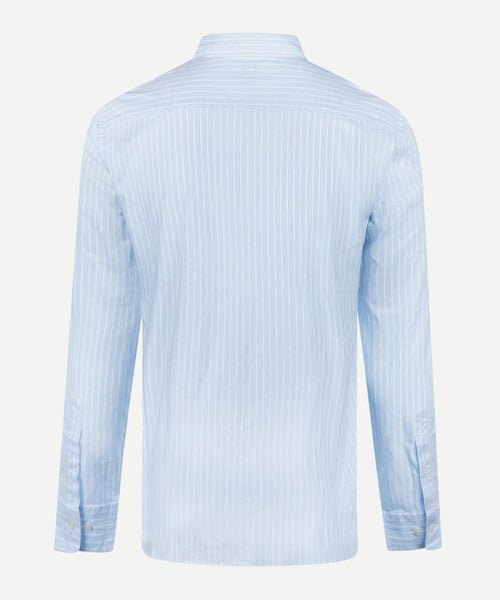 Overhemd Katoen Linnen Streep | Light Blue