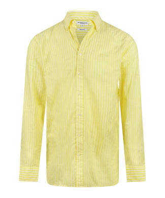 Overhemd Katoen Linnen Streep | Light Yellow