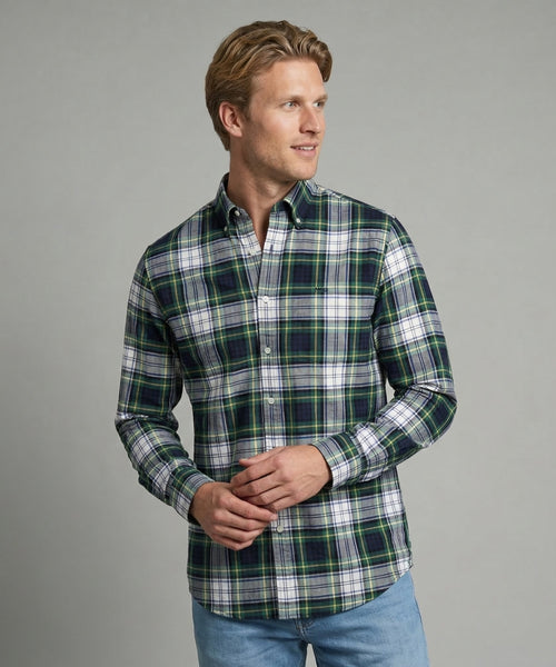 Oxford Check Shirt | Navy