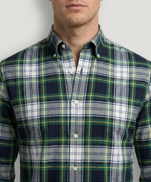 Oxford Check Shirt | Navy