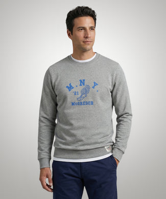 Graphic Crew | Medium Gray Melange