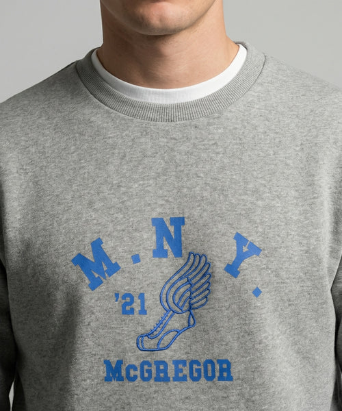 Graphic Crew | Medium Gray Melange