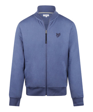Zip-Through Sweat Cardigan | Vintage Blue