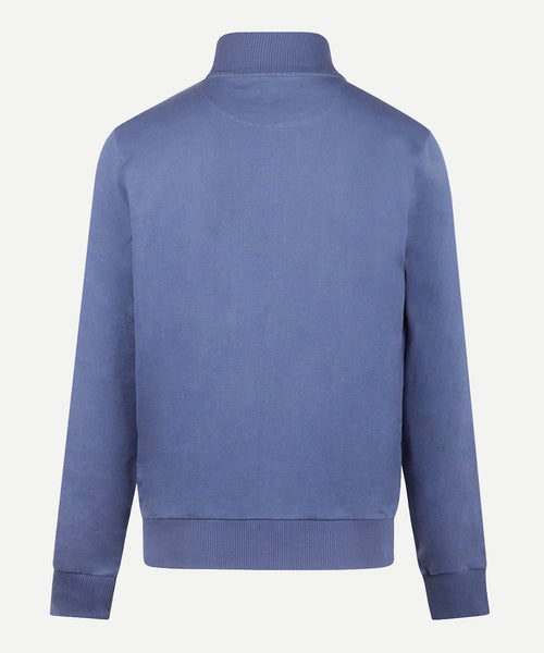 Zip Thru Sweat Cardigan | Vintage Blue