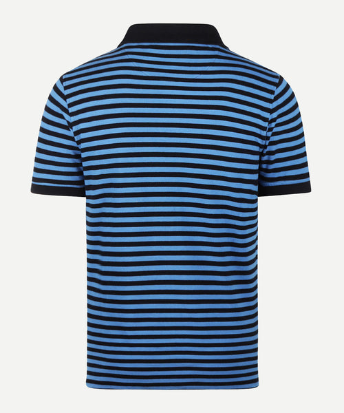 Piqué Polo Stripe | Medium Blue