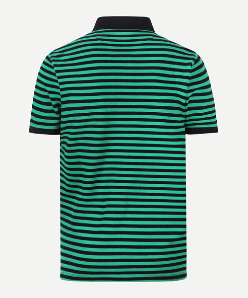 Striped Piqué Polo | Medium Green
