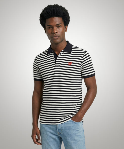 Piqué Polo Stripe | Off White
