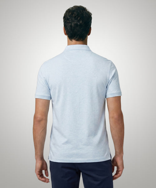 Jersey Polo Melange | Light Blue