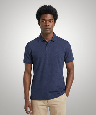 Jersey Polo Mélange | Medium Blue