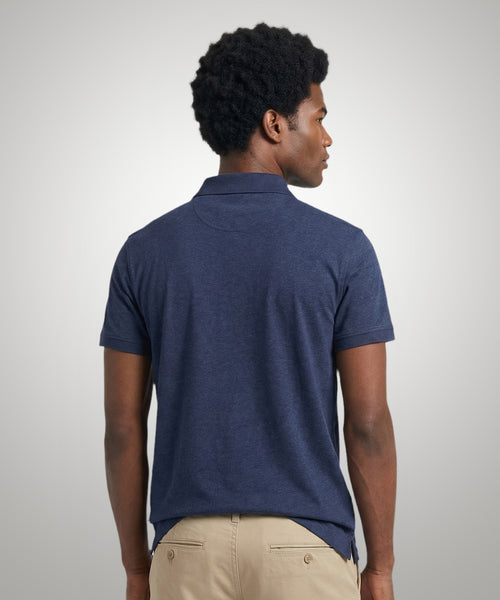 Jersey Polo Mélange | Medium Blue