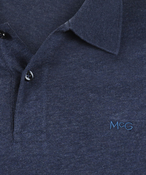 Jersey Polo Mélange | Medium Blue