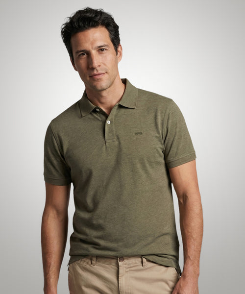 Jersey Polo Melange | Light Olive