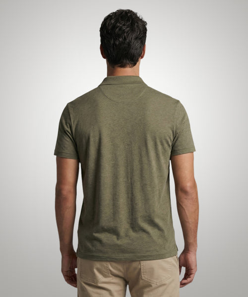 Jersey Polo Melange | Light Olive