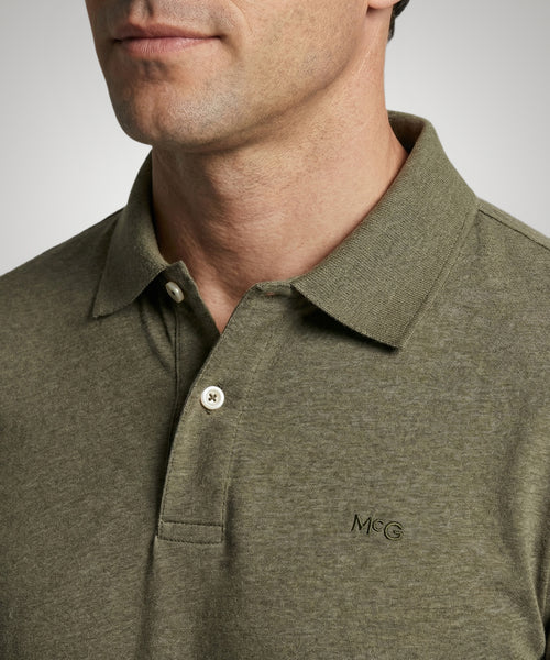 Jersey Polo Melange | Light Olive