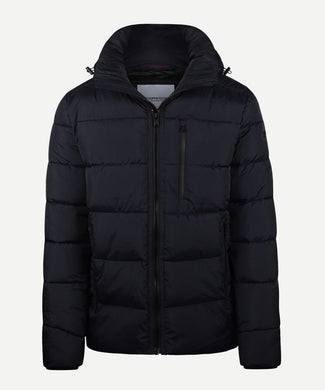 Hooded Bomber Jacket | Navy