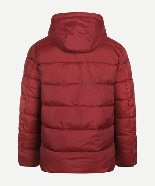 Hooded Bomber Jacket | Burgundy