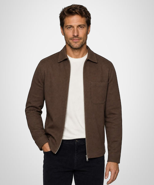 Pique Jacket | Chocolate Brown