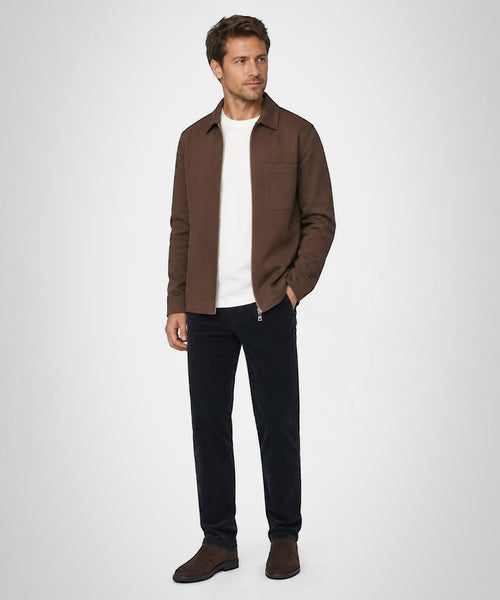 Pique Jacket | Chocolate Brown