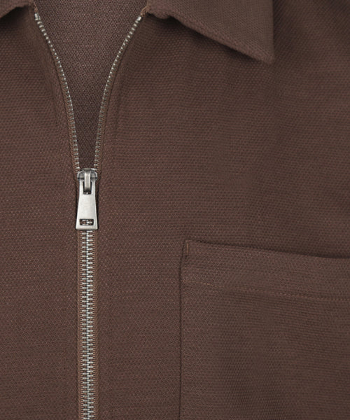 Pique Jacket | Chocolate Brown