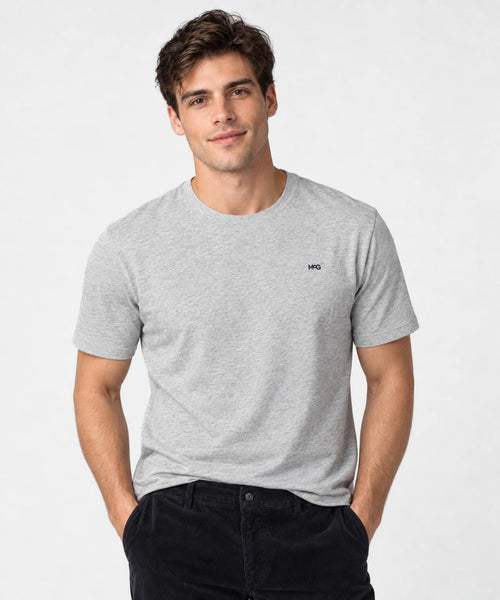 Essential McG Embroidery T-Shirt | Medium Grey Melange