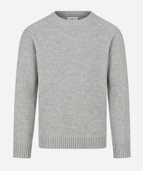 Trui Lamswol Ronde Hals | Medium Grey Melange