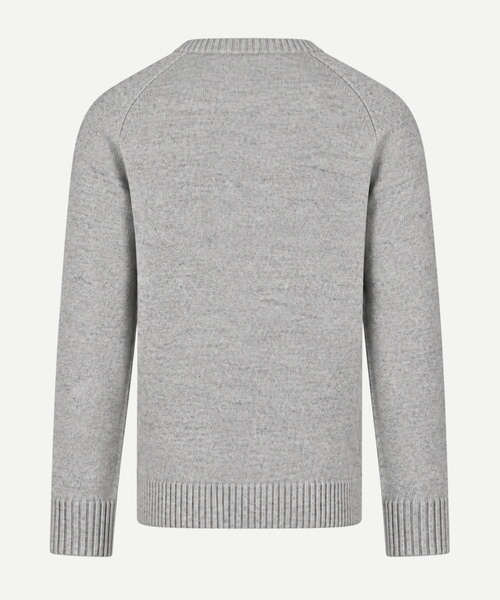 Trui Lamswol Ronde Hals | Medium Grey Melange