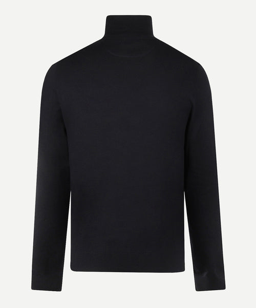 Trui Katoen-Kasjmier Col | Navy