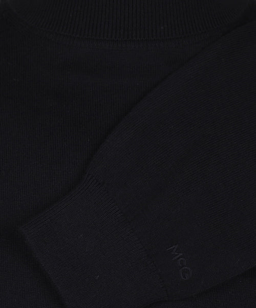 Trui Katoen-Kasjmier Col | Navy