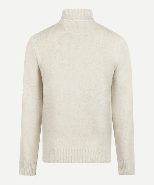 Fisherman's Zip-Through Wool Vest | Stone