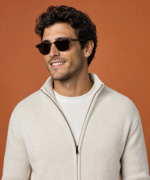 Fisherman's Zip-Through Wool Vest | Stone