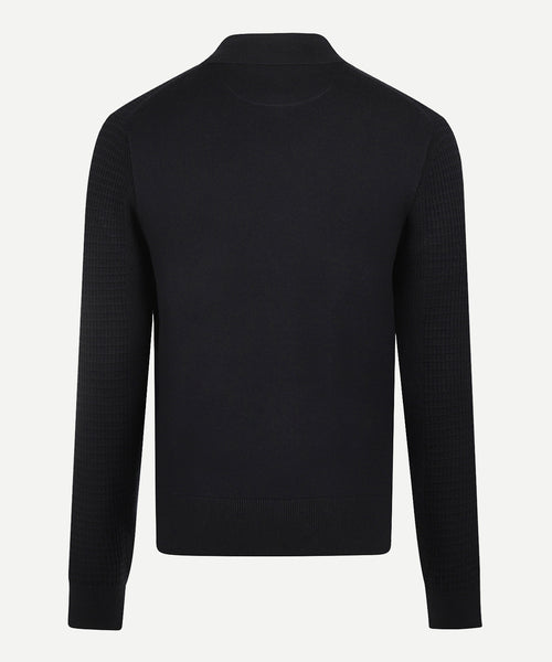 Structured Polo Trui Katoen-Kasjmier | Navy