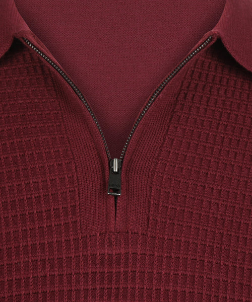 Structured Polo Trui Katoen-Kasjmier | Burgundy