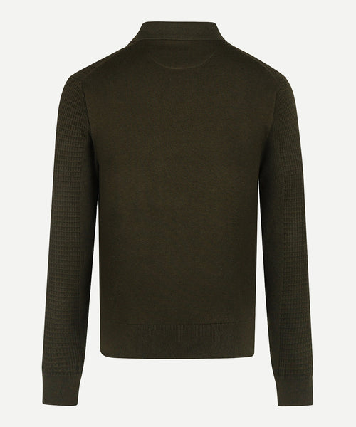 Structured Polo Trui Katoen-Kasjmier | Dark Olive