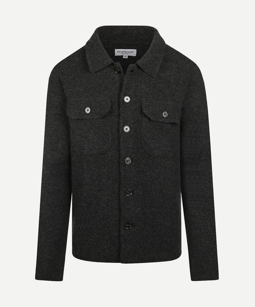 Button Vest Wolblend | Dark Grey Melange