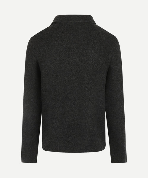 Button Vest Wolblend | Dark Grey Melange