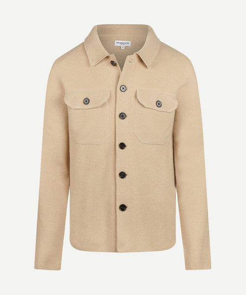 Button Vest Wolblend | Camel