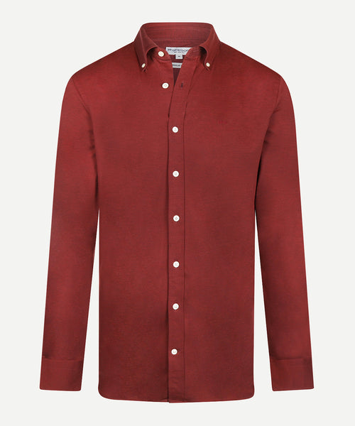Overhemd Stretch Piqué | Burgundy