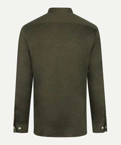 Overhemd Stretch Piqué | Dark Olive
