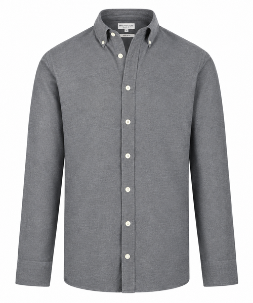 Overhemd Stretch Piqué | Medium Grey Melange