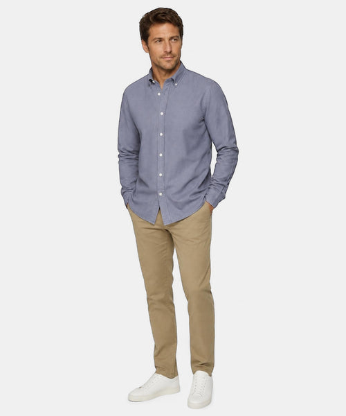 Overhemd Flanel Oxford | Chambray Blue