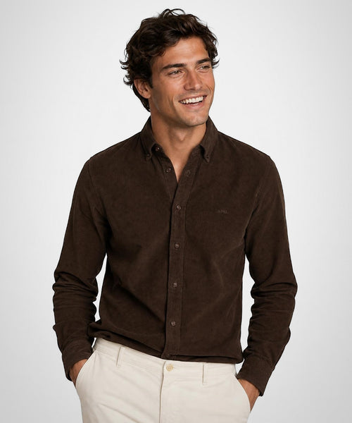 Overhemd Corduroy | Chocolate Brown