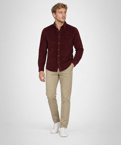 Overhemd Corduroy | Burgundy