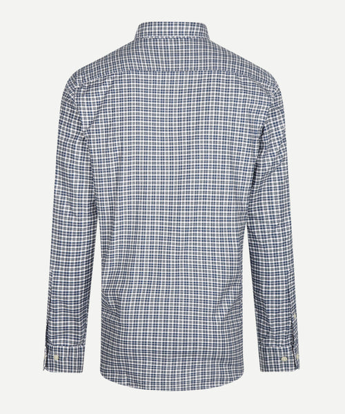Overhemd Stretch Oxford Ruit | Navy