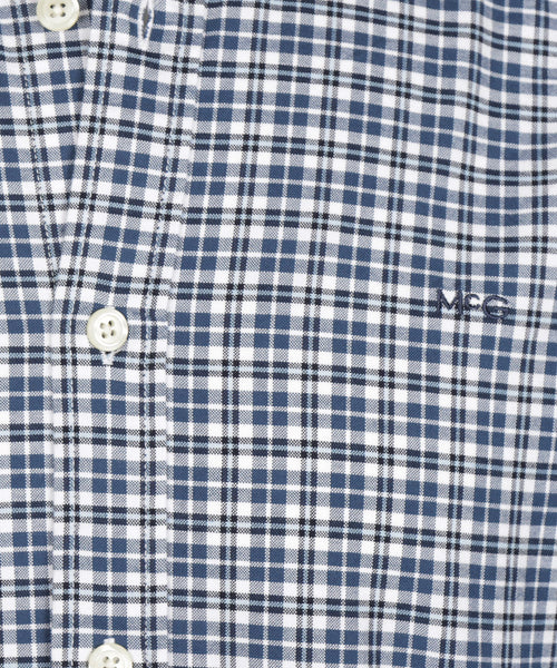Overhemd Stretch Oxford Ruit | Navy