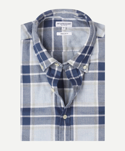 Overhemd Melange Ruit | Light Blue