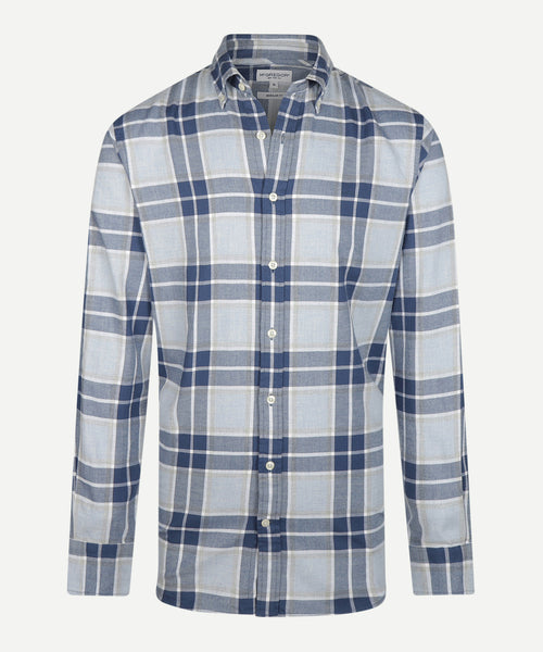 Overhemd Melange Ruit | Light Blue