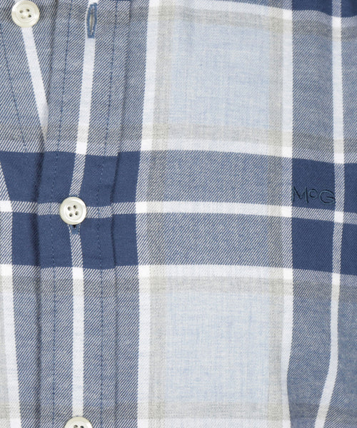 Overhemd Melange Ruit | Light Blue